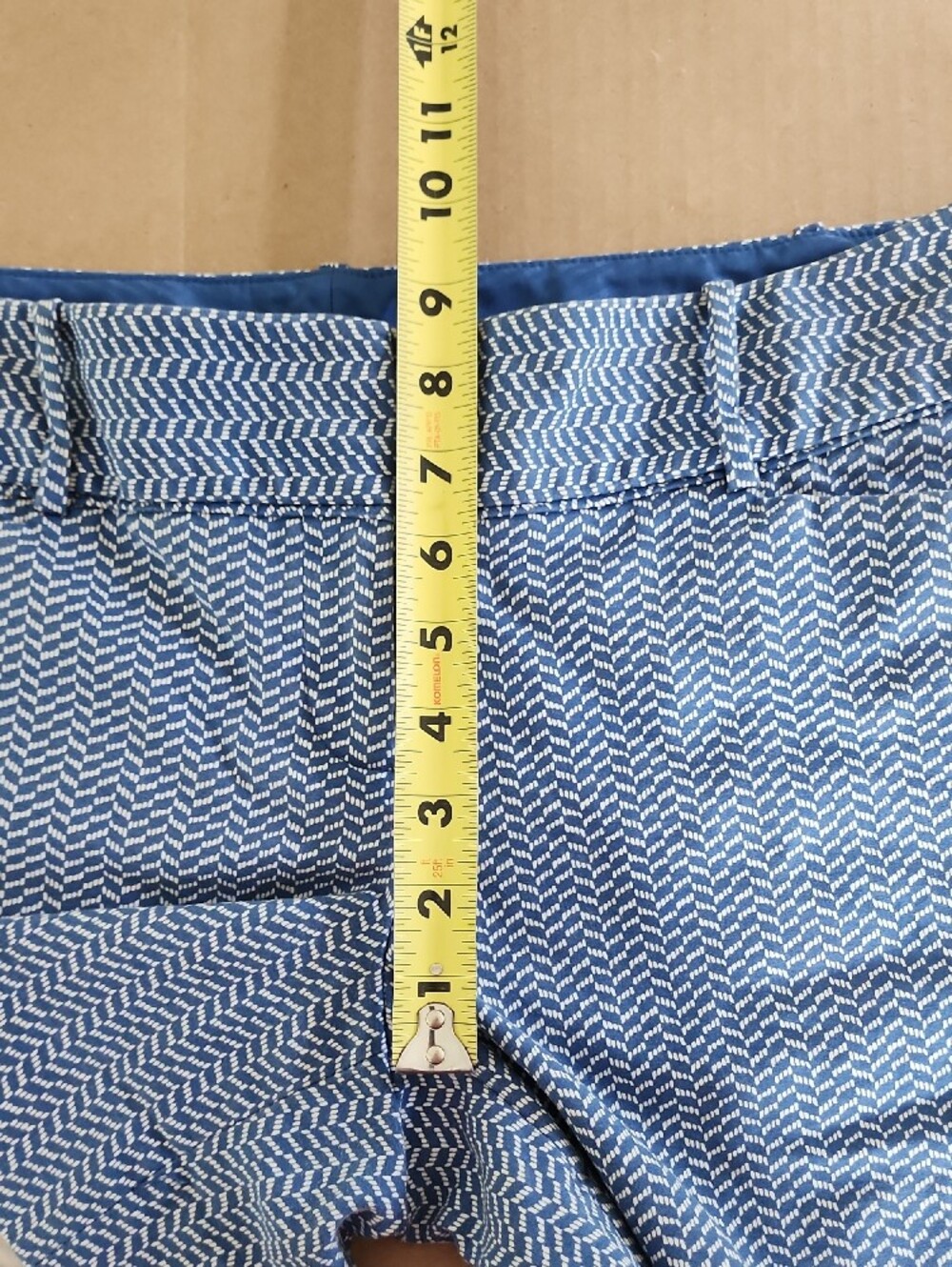 The Limited Blue and White Print Patterned Shorts - Picture 8 of 9